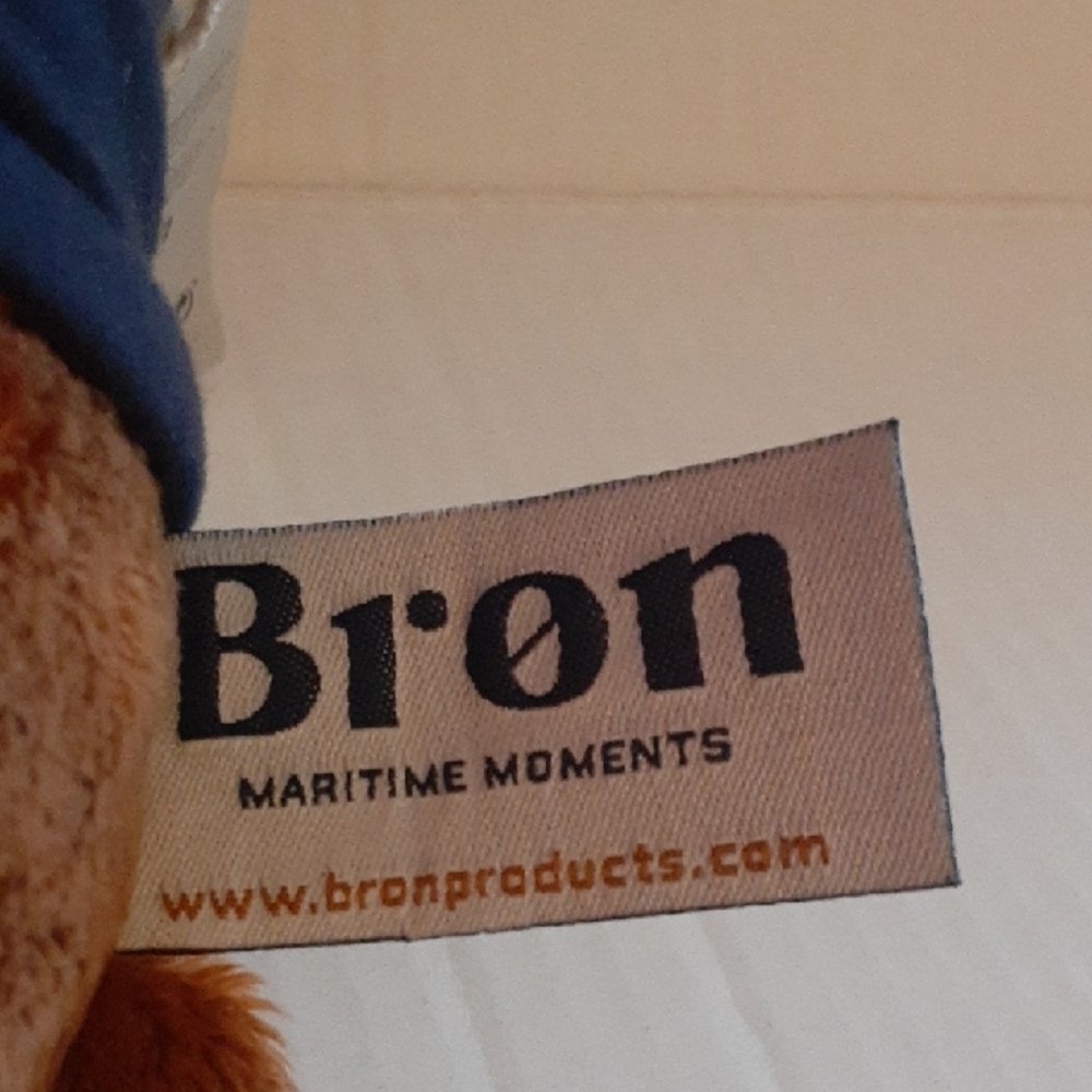 Bron MS Emerald Sailor Plush Teddy Bear - Brown and Blue - Picture 8 of 9